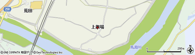 青森県南部町（三戸郡）沖田面（上祭場）周辺の地図