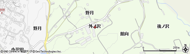 青森県三戸郡南部町上名久井外ノ沢周辺の地図
