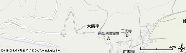 青森県南部町（三戸郡）小向（大溝平）周辺の地図