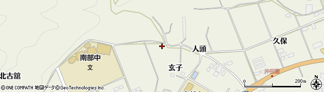 青森県南部町（三戸郡）沖田面（左部代）周辺の地図