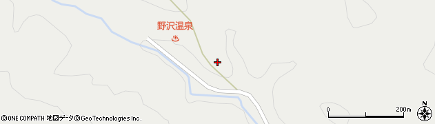 青森県新郷村（三戸郡）西越（温泉沢）周辺の地図