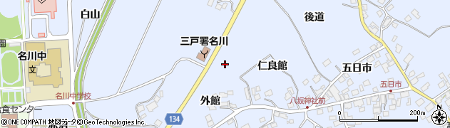 櫛引上名久井三戸線周辺の地図