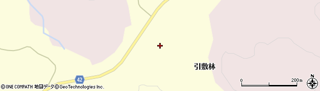 青森県三戸郡階上町平内引敷林周辺の地図