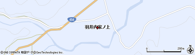 青森県新郷村（三戸郡）戸来（羽井内家ノ上）周辺の地図