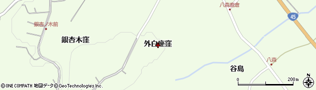 青森県階上町（三戸郡）道仏（外白座窪）周辺の地図