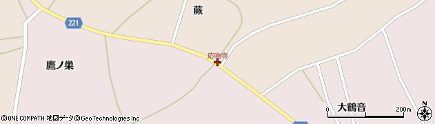 応物寺周辺の地図