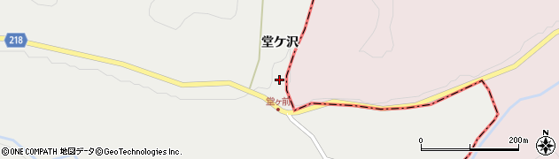 青森県新郷村（三戸郡）西越（堂ケ沢）周辺の地図