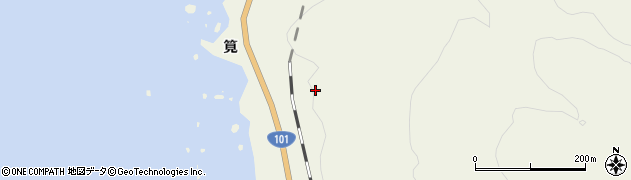 青森県深浦町（西津軽郡）大間越（筧）周辺の地図