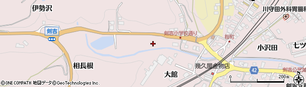 青森県南部町（三戸郡）剣吉（岩ノ下）周辺の地図