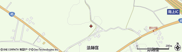 青森県階上町（三戸郡）道仏（後ロ窪）周辺の地図