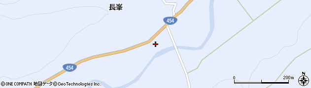 青森県新郷村（三戸郡）戸来（長峯家ノ下）周辺の地図