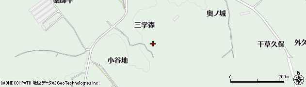 青森県三戸郡南部町福田三学森周辺の地図