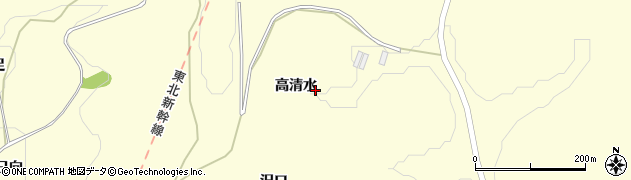 青森県南部町（三戸郡）埖渡（高清水）周辺の地図