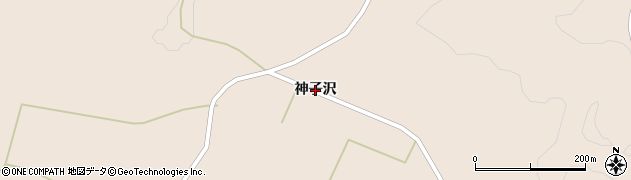 青森県階上町（三戸郡）角柄折（神子沢）周辺の地図