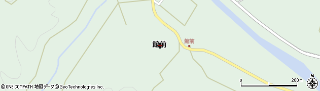 青森県八戸市是川館前周辺の地図