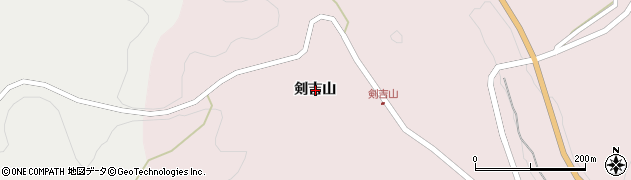 青森県三戸郡南部町剣吉剣吉山周辺の地図