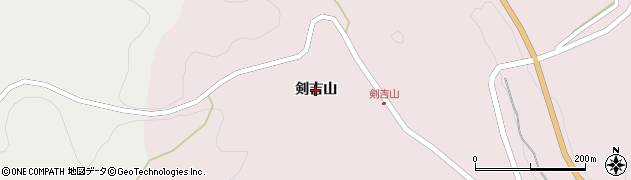 青森県南部町（三戸郡）剣吉（剣吉山）周辺の地図