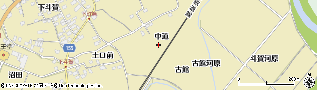 青森県南部町（三戸郡）斗賀（中道）周辺の地図