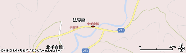 東手倉橋周辺の地図