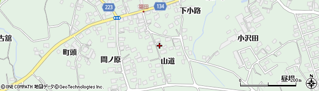 青森県南部町（三戸郡）福田（山道）周辺の地図