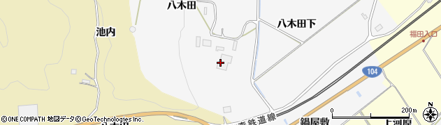 青森県南部町（三戸郡）片岸（八木田）周辺の地図