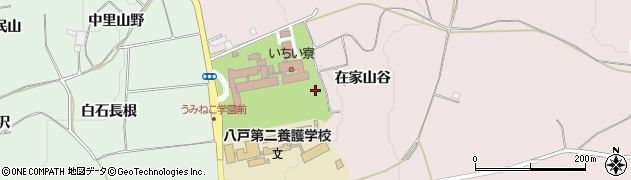 青森県八戸市松館在家山谷周辺の地図