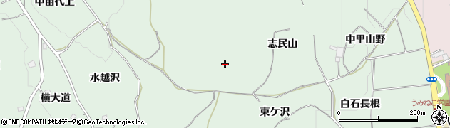 青森県八戸市是川志民山周辺の地図