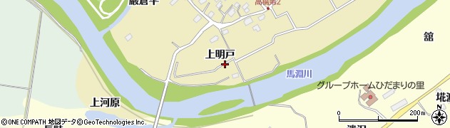 青森県南部町（三戸郡）小泉（上明戸）周辺の地図
