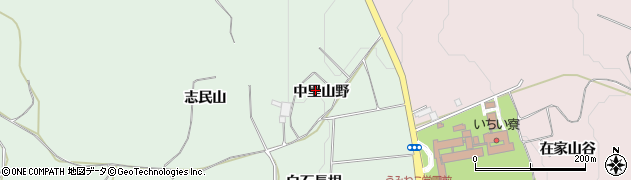 青森県八戸市是川（中里山野）周辺の地図