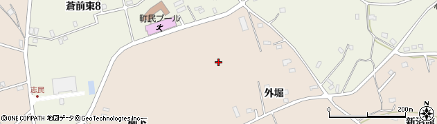青森県階上町（三戸郡）角柄折（外堀）周辺の地図