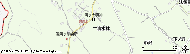 青森県八戸市櫛引清水林周辺の地図