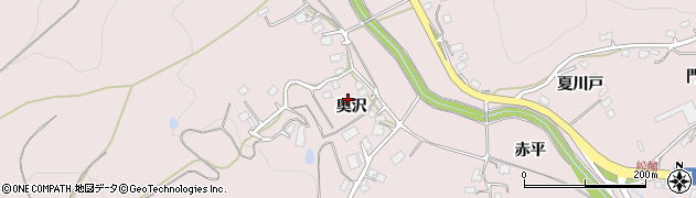青森県八戸市松館奥沢周辺の地図