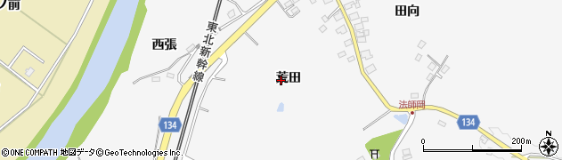 青森県南部町（三戸郡）法師岡（荒田）周辺の地図