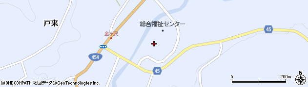 青森県新郷村（三戸郡）戸来（金ケ沢坂ノ下）周辺の地図