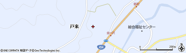 青森県新郷村（三戸郡）戸来（金ケ沢）周辺の地図