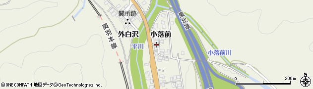 青森県平川市碇ヶ関小落前129周辺の地図