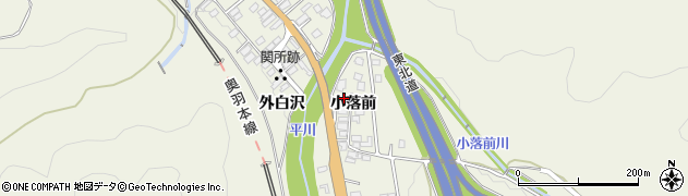 青森県平川市碇ヶ関小落前130周辺の地図