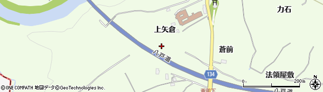 青森県八戸市櫛引上矢倉周辺の地図