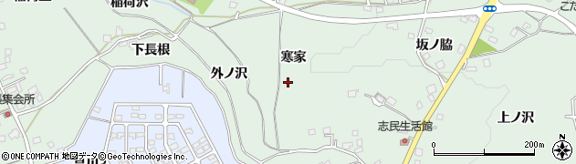 青森県八戸市是川（寒家）周辺の地図