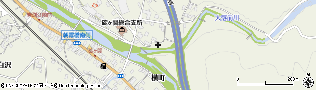 青森県平川市碇ヶ関大落前75周辺の地図
