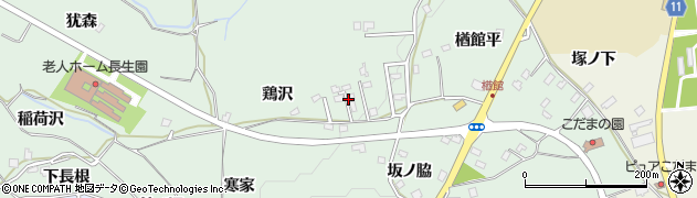 青森県八戸市是川（鶏沢）周辺の地図