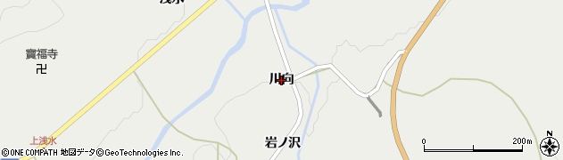 青森県五戸町（三戸郡）浅水（川向）周辺の地図