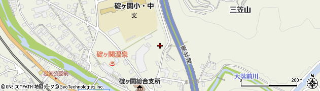 青森県平川市碇ヶ関三笠山周辺の地図