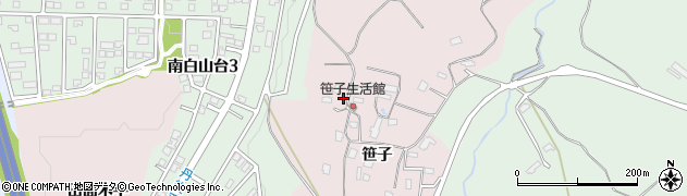 青森県八戸市根城笹子周辺の地図