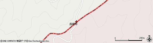 長慶峠周辺の地図