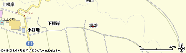 青森県南部町（三戸郡）苫米地（堤添）周辺の地図