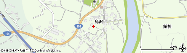 青森県八戸市櫛引（烏沢）周辺の地図