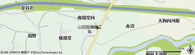 青森県八戸市是川（権現堂向）周辺の地図