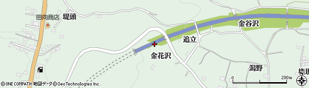青森県八戸市是川金花沢周辺の地図