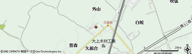 青森県八戸市上野外山周辺の地図